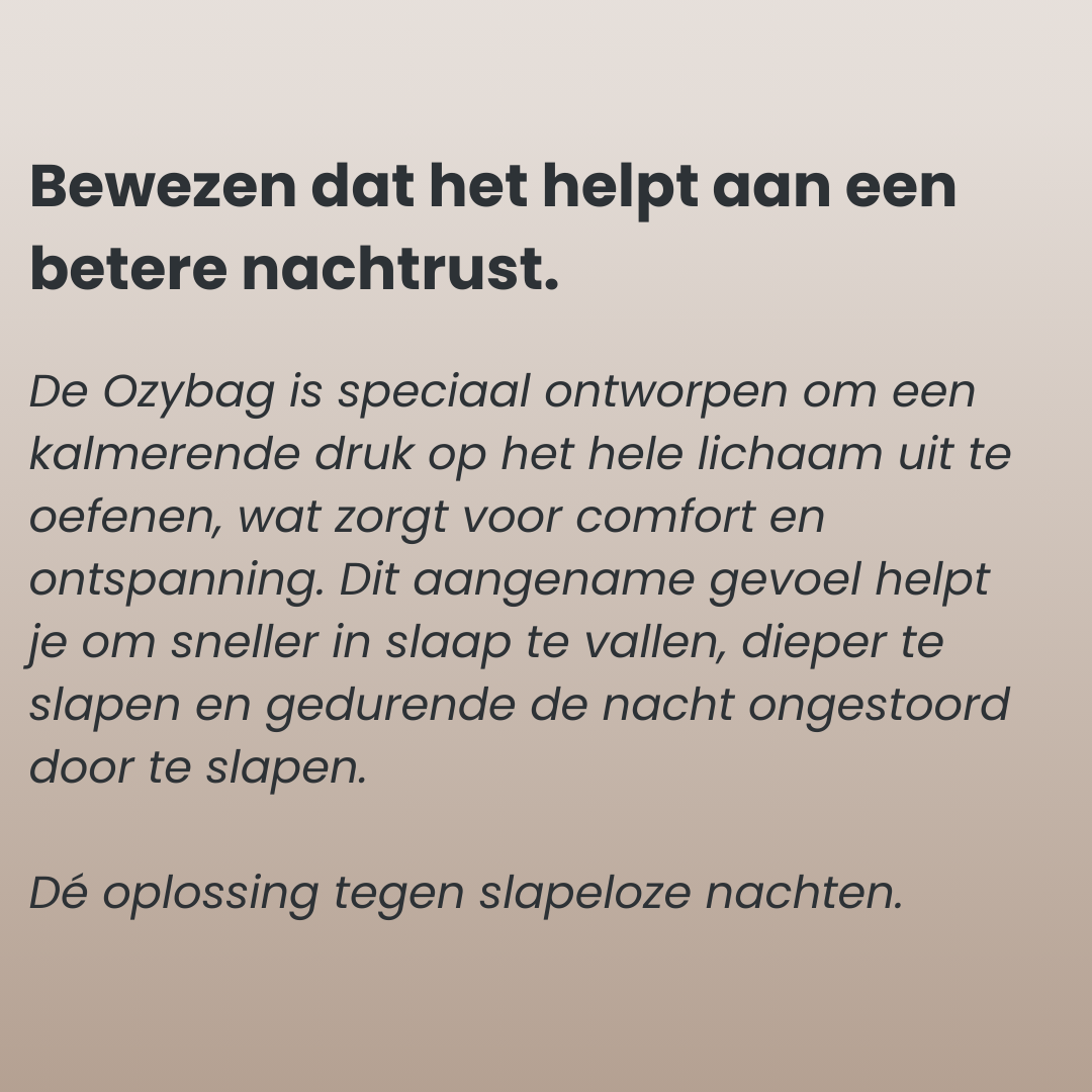 Ozybag | Alternatief Verzwaringsdeken